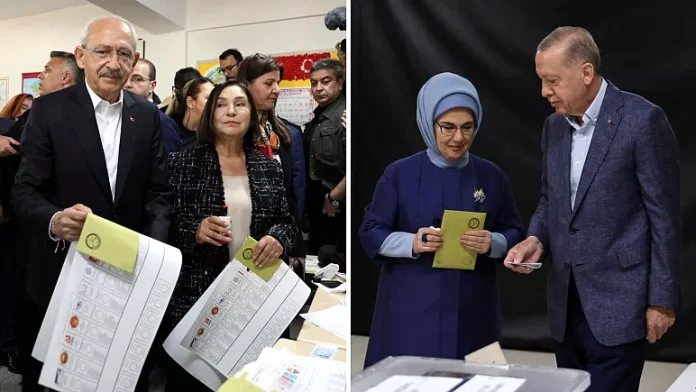 انتخابات ریاست جمهوری و پارلمانی ترکیه؛ اردوغان و قلیچداراوغلو رای خود را به صندوق انداختند
